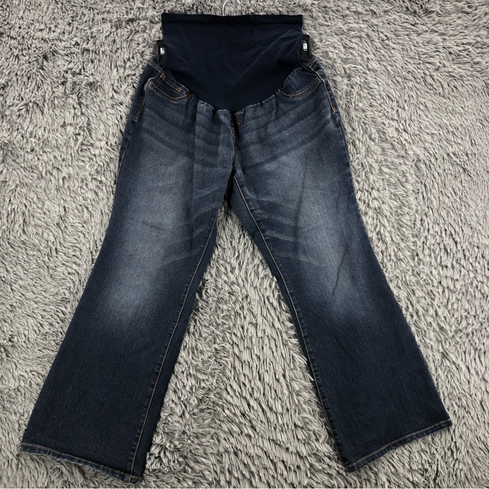 Indigo Jeans Blue Womens Petite XL Secret Fit Belly Denim Maternity